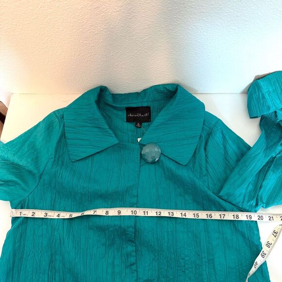 Keren Hart Crinkle Teal Jacket Size Medium NWT - Picture 10 of 10